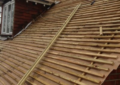 Image of re-roof preparation near Farnham, Surrey