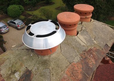 Image of new chimney cowl, Surrey.