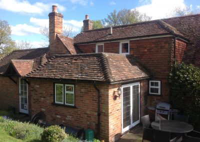 Moran Roofing picture of gutter maintenance and roof repairs, Surrey