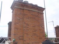 Moran roofing pic of chimney rebuild, Puttenham, Surrey